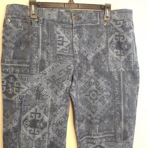 Lauren Jeans Co by Ralph Lauren Aztec Print Jean Sz 16